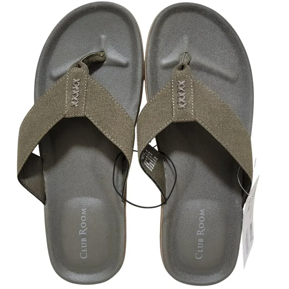 Club Room Men Riley Summer Beach Pool Flip Flop Sandals Size US 11M Sage Green